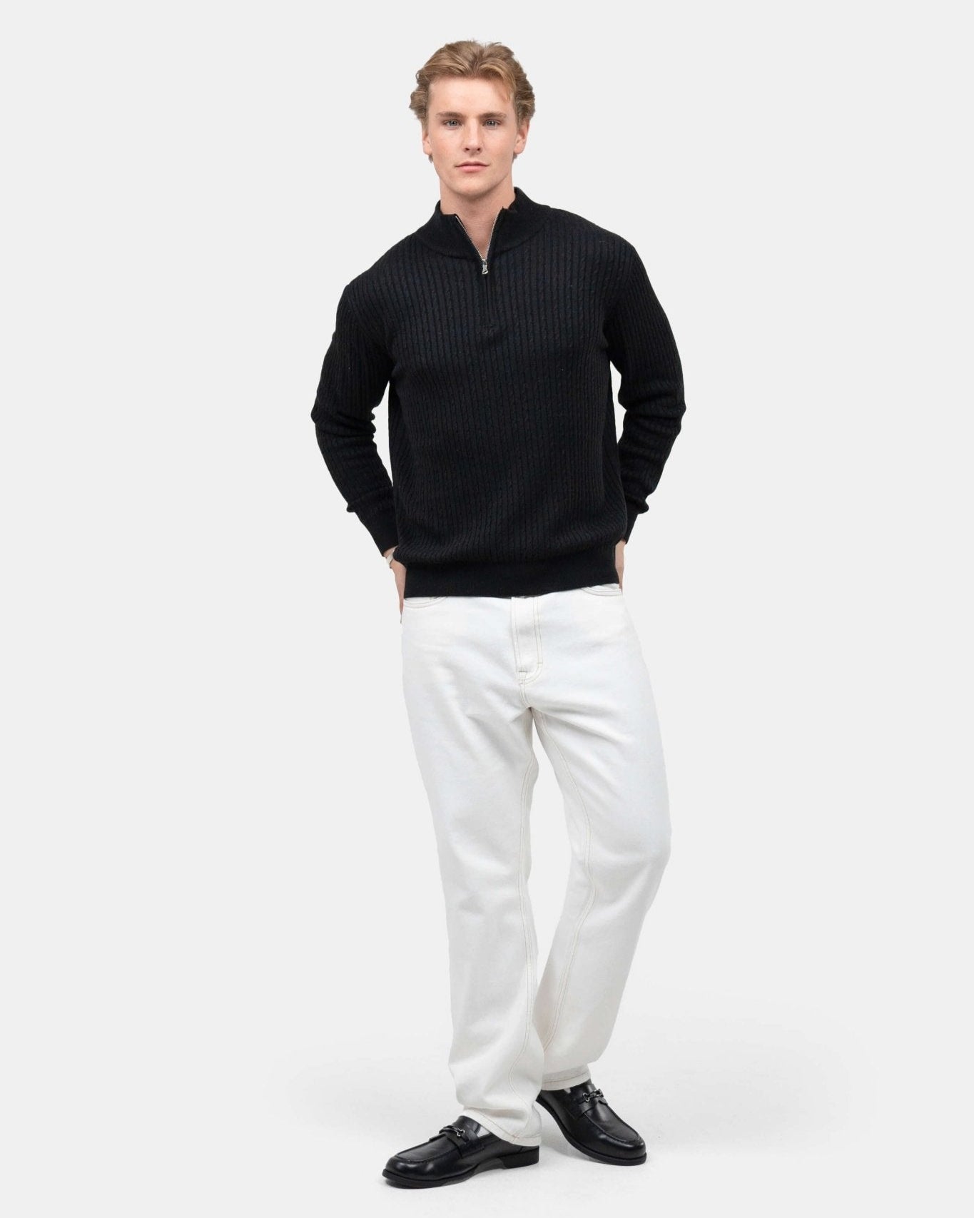 Half Zip Strik Sort | Skagen - clothing.dk